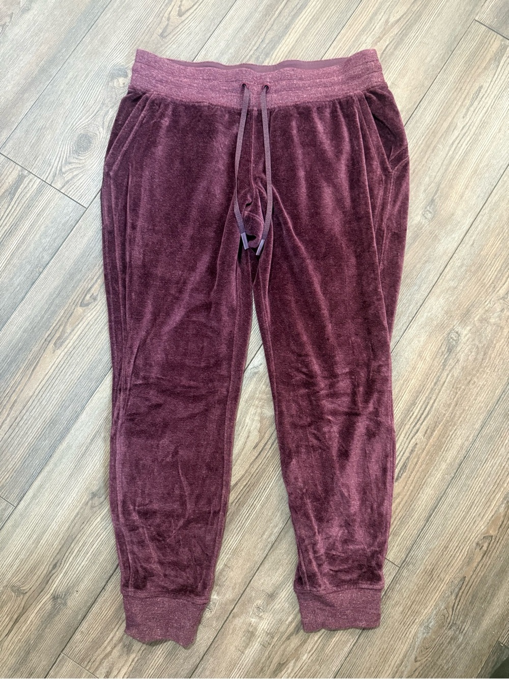 Lululemon Velvet Jogger Pants Plum Purple Drawstring Women’s Size 10